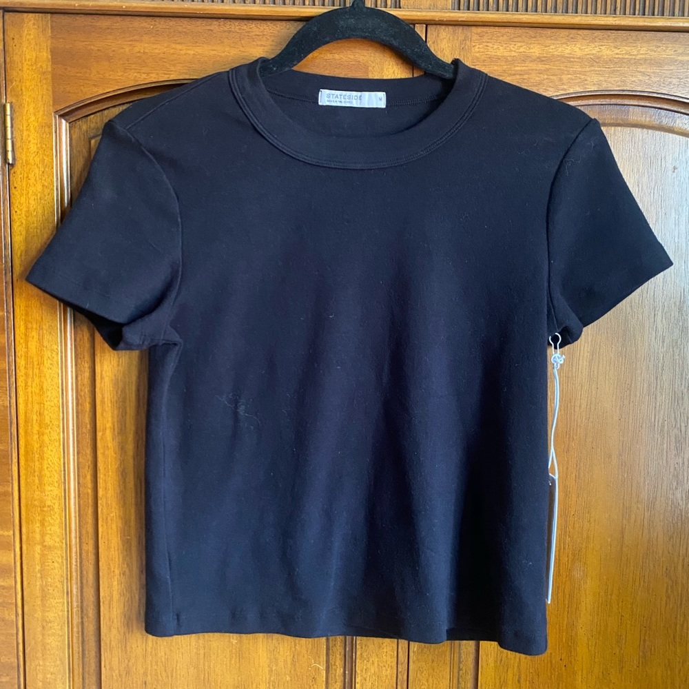 ✔️ Stateside black cropped tee ✔️